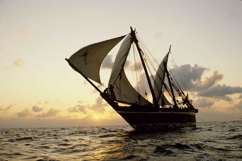 The Sohar a sewn boat built in Oman which set sail for China in 1980